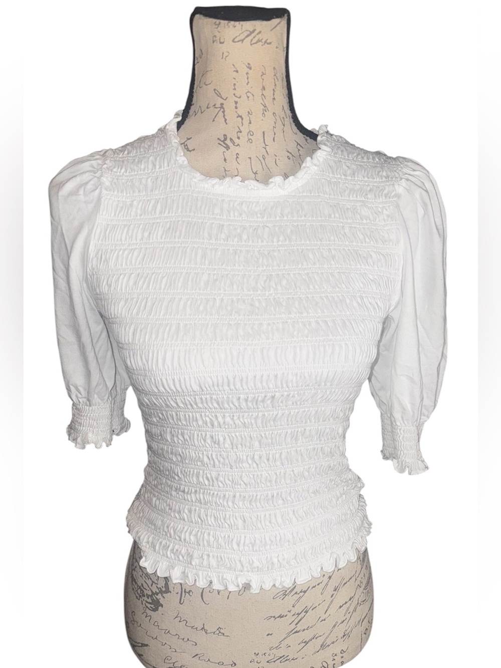Veronica Beard Langston Smocked Top